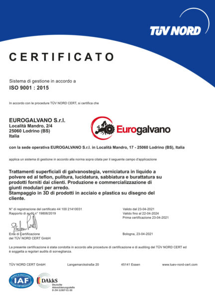 Certificazione iso 9001:2015